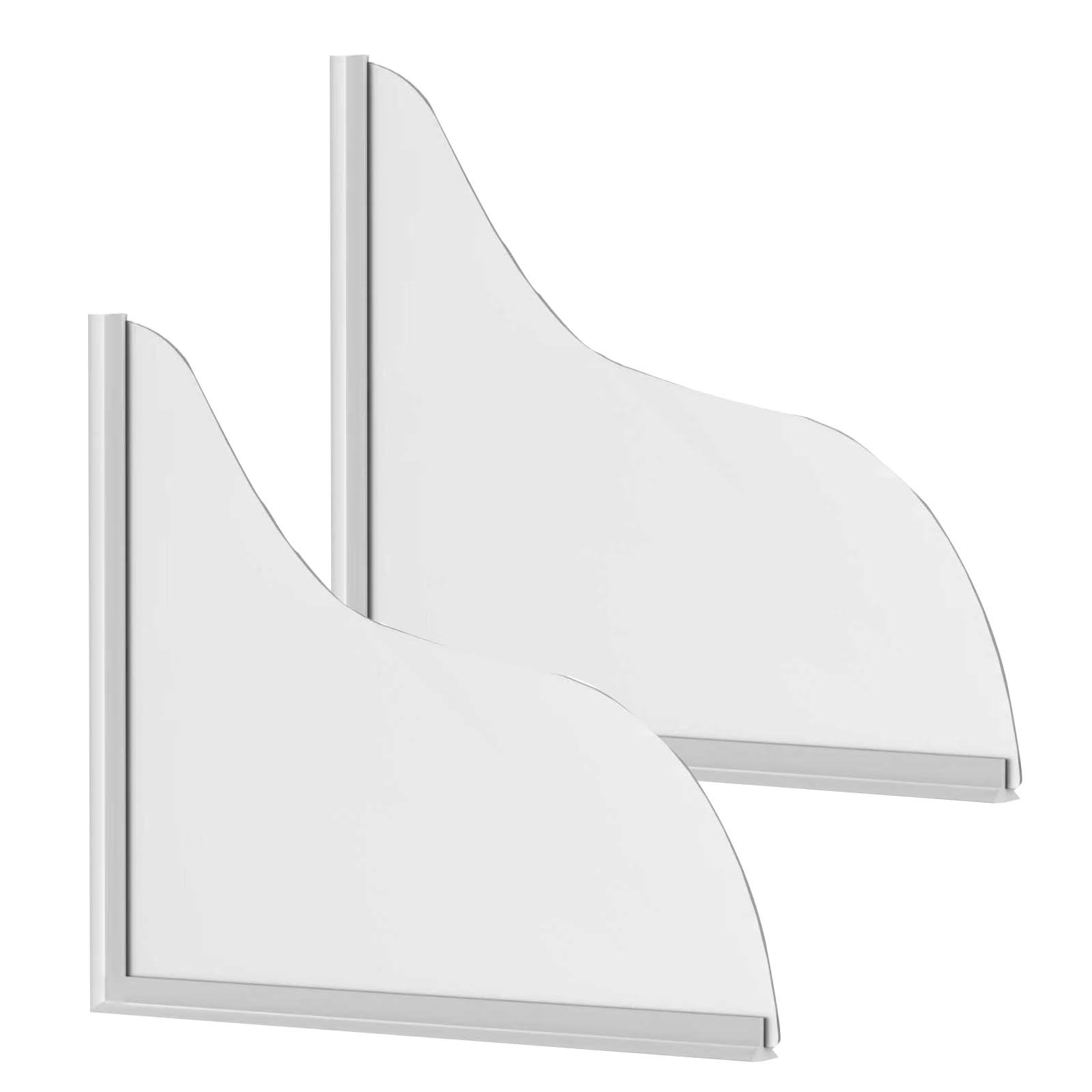 Shower Splash Guard Kit - Large Size Thickened Water Blocker with Extra-strong Adhesive for Walk-in Shower/Bathroom/Bathtub/Kitchen Sink - White