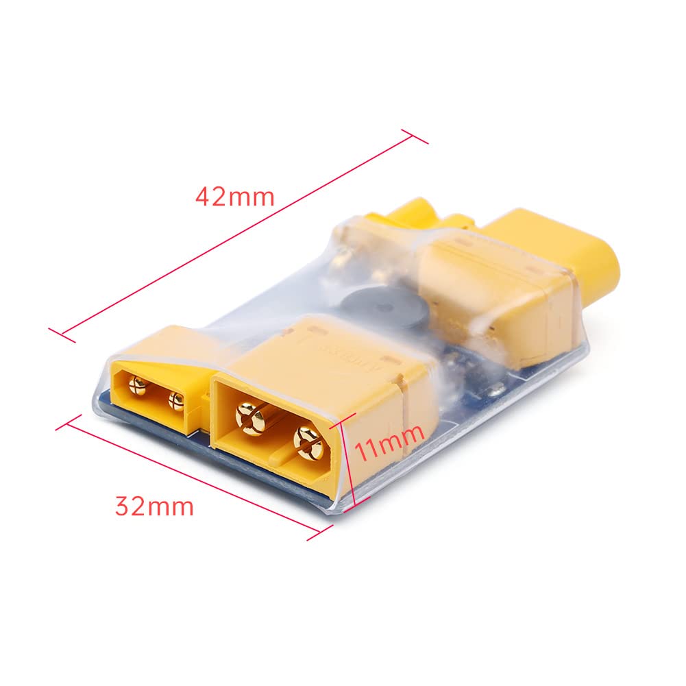 VOANZO XT30/XT60 Fuse Short-Circuit-Proof Protector for 2-6S with Alarm Buzzer for RC Quad FPV Racing Drone - Image 4
