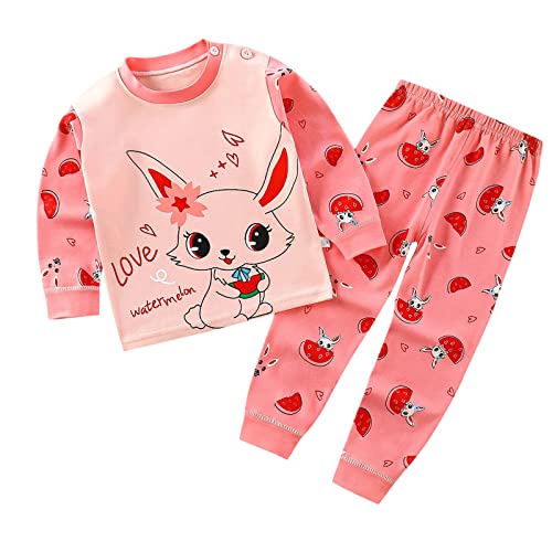 Pigiama Bambina Sets Unisex Ragazza Due Pezzi Bambini Pigiama a Maniche Lunghe Stampa di Cartoni Animati Tuta Bambini...