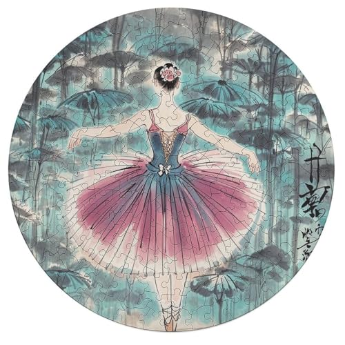 Puzzle de Madera Personalizado Clásico Ballet Elegante Bailarina, 195 Piezas