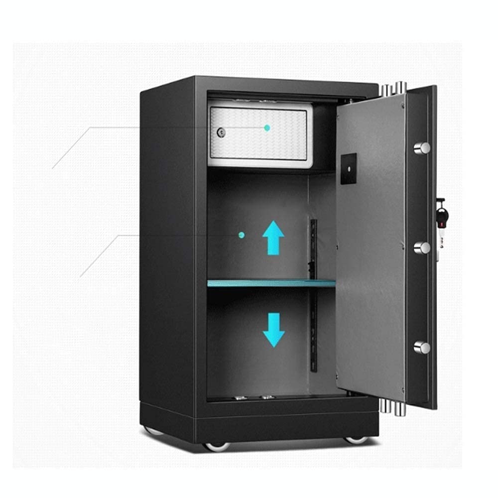 Cajas de Seguridad con Teclado para Dinero, Caja Fuerte de Acero Digital con Cerradura, Llaves de Emergencia para Caja Fuerte de Negocios para el hogar y la Oficina