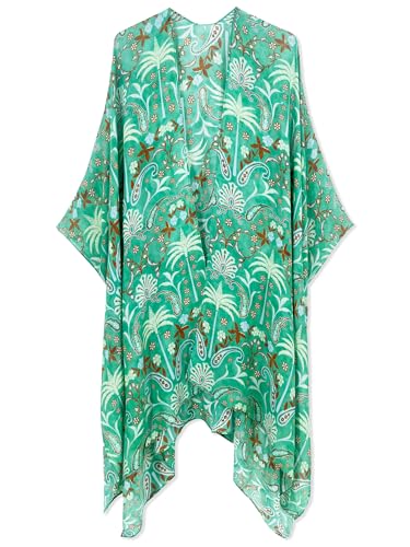 Image of Spicy Sandia Kimonos for Women Floral Beach Cover Up Loose Swimsuit Bathing Suit Coverup Cardigan for Summer Swimwear