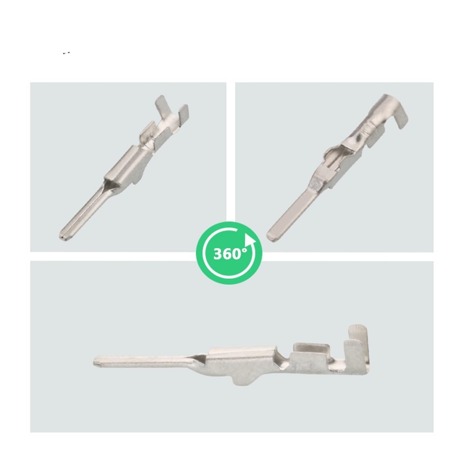 50/100/200/500/Pcs 1.5mm Tinned Copper Spring 282110-1 for Car Xenon Lamp Terminal HID Wiring DJ611-1.65A/DJ621-1.5B(Male Female,100 PCS)