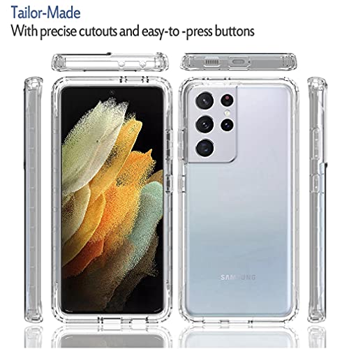 Tothedu Case For Galaxy S21 Ultra 5G 6.8" Case, Samsung S21 Ultra (2021) Case For Girls, Clear Full Body Protective Shockproof Hard Pc Shell Tpu Bumper Cover Cases For Samsung Galaxy S21 Ultra (Clear) #TOP4