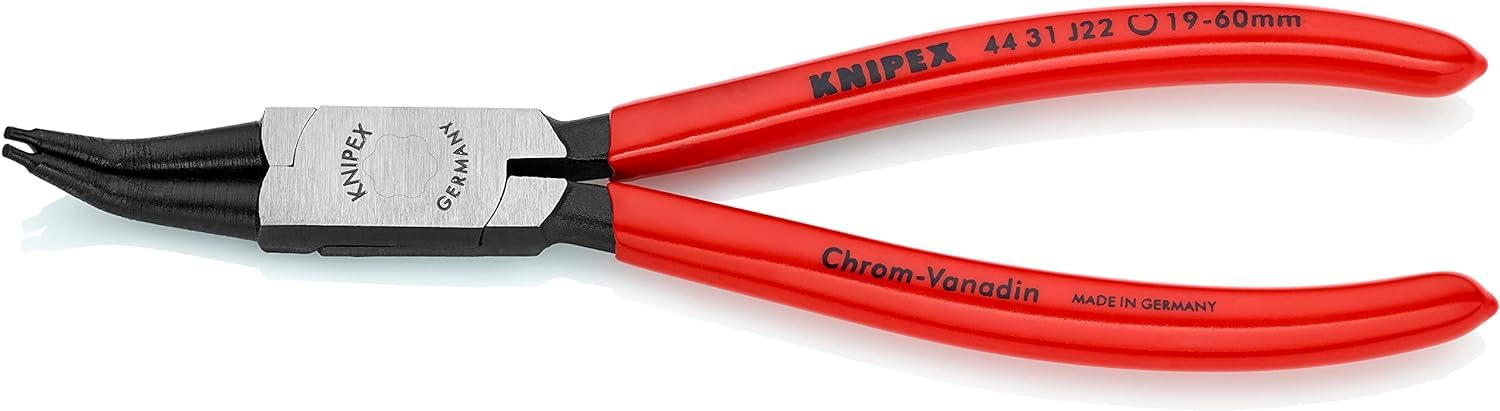 Knipex 44 31 J22 Circlip Pliers Internal 45Â° Bent Tip 19-60Mm J22 4003773066965