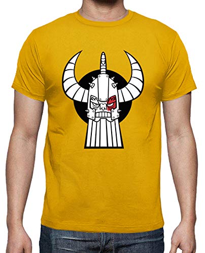 latostadora - Camiseta Vikingo para Hombre Amarillo Mostaza XXL