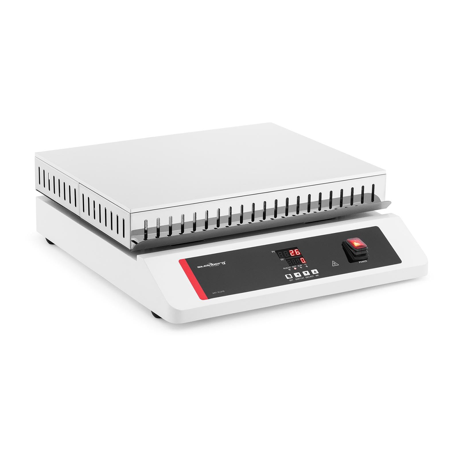 Steinberg Systems SBS-HPL-45 Heizplatte Labor 45 x 35 cm bis 350 °C 30 kg 1380 W Biologie, Chemie, Laboratorien, Industrie oder Universitäten LED-Anzeige regelbare Laborheizplatte