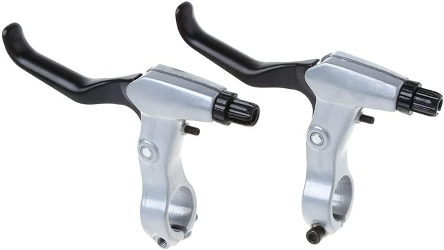 BATLAM Lega di Alluminio MTB Road Bike Leve Freno Bici fisse 2 Pezzi Leva Freno Bicicletta Cambio Manovella Ciclismo Leva Freno Bicicletta Leve Cambio (Colore : Nero) (Nero)