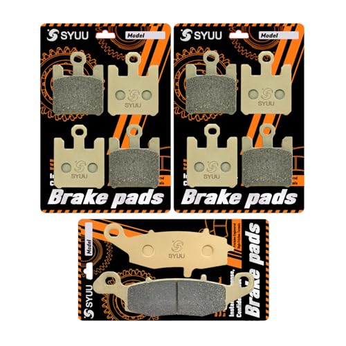 S SYUU High-Performance Reliable Motorcycle Front Rear Brake Pads Set Kit Compatible with Kawasaki Vulcan VN 1600 Mean Streak 2005-2008 - Low Noise, Easy Installation FA369F FA231R