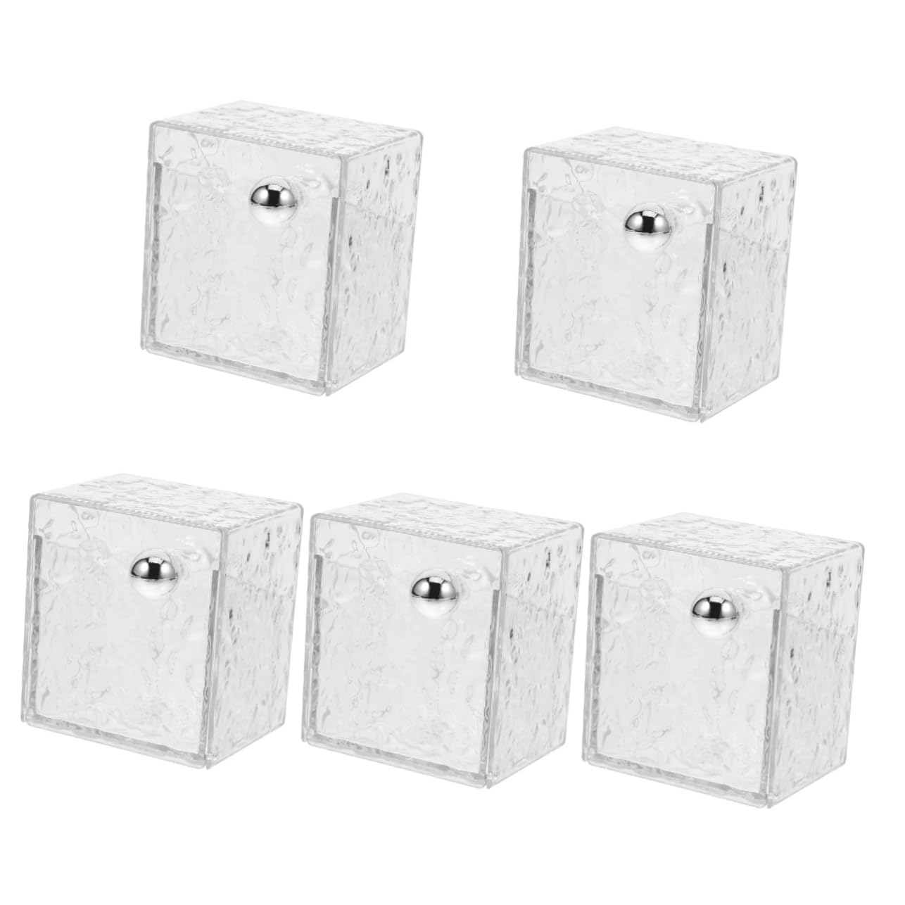 Amosfun 5 Aufbewahrungsbox Aus Wellpappe Wattestäbchen Spender Wattepad Aufbewahrungskanister Wand Wattestäbchen Spender Wattestäbchen Halter Make Up Wattepad Organizer