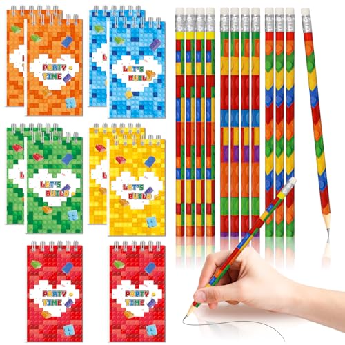 Rdlobu 22 Stück Bausteine Bleistift Set Bausteine Mitgebsel