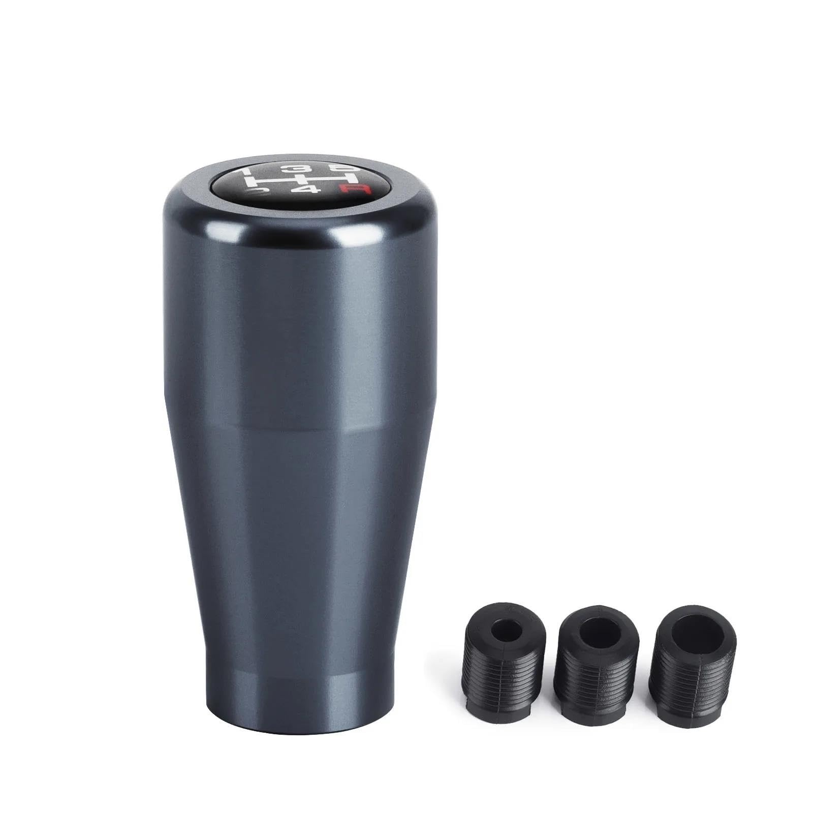 POANBCGY 5 Speed Aluminium Gear Shift Knob Universal M8 M10 M12 Racing Shift Lever for Manual Transmission Gear Level Knob Shift Replacement Parts(Titanium)