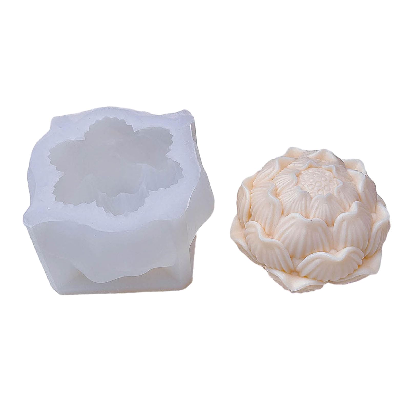 Oxxggkao Silicone Mold Casting Epoxy 3D Lotuses Flower Making Molds Silicone 3D Handicrafts Resin Lotuses Flower