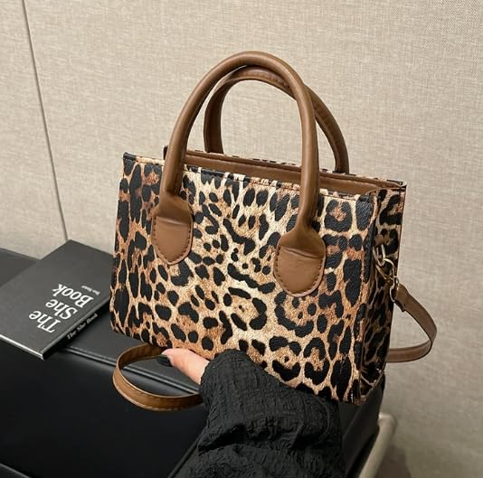 Leopard Print Purses for Women Cheetah Purse Minimalist Shoulder Crossbody Small Square Bag Stylish Versatile Everyday Use Fashionable Essentials for Women4