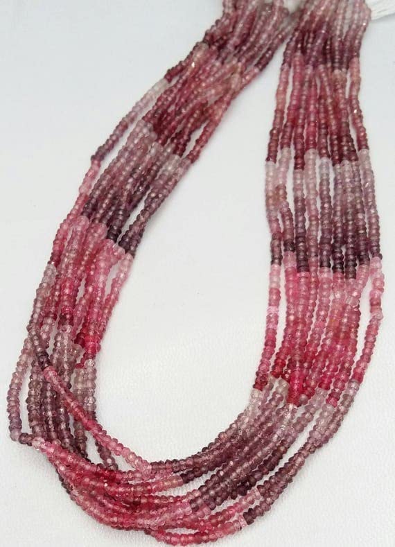 Multi spinel faceted beads rondelles 2.5-3mm pour création bijoux