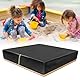Sandkastenplane Abdeckplane,QKURT 150 x 150 x 25cm Wasserdicht Sandkastenabdeckungen, 420D Oxford Sandkasten Abdeckungen mit Reflektor, Elastische Bänder für den Sandkasten Sauber zu Halten