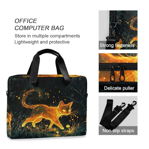 Funda para portátil 15.6 pulgadas con asa y correa naranja miniatura 6