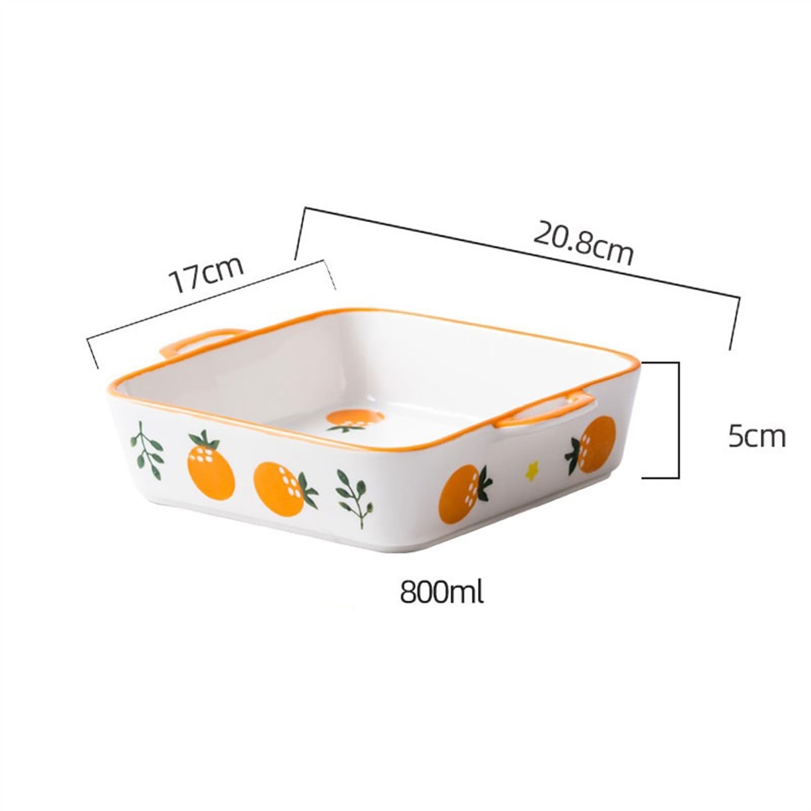 Accueil Plat de cuisson en céramique Four spécial Pain(Orange,800ml)
