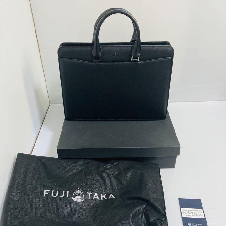 美品 FUJITAKA フジタカ ディアマン レザー ビジネスバッグ A4 黒 レザービジネスバッグ カブセ A4 / FUJITAKA（フジタカ）公式 / 本革