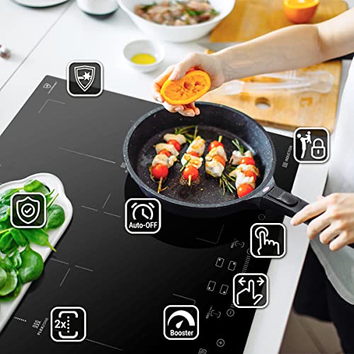 Autarkes Herdset: 60cm Einbaubackofen EB8005ED + 59cm Induktionskochfeld IND5904FZ / Pizzafunktion/Grill/Umluft/Heißluft… – Bild 6