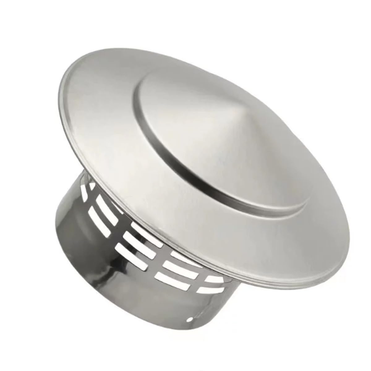Comignolo per Camino Tetto Acciaio Inox 304 Terminale di Ventilazione Esterno Estrattore d'Aria con Rete Anti Insetti(6.3″(160mm))