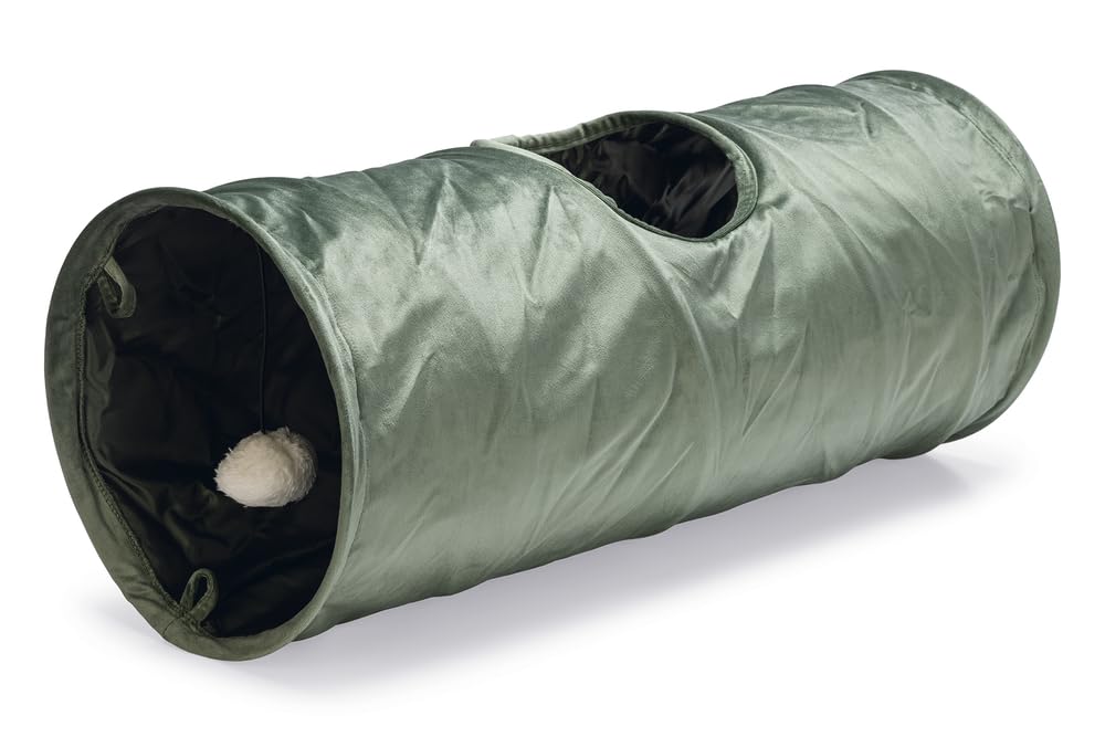 Designed by Lotte Katzentunnel Cylla, Katzenspielzeug, Grün, 65x25x25