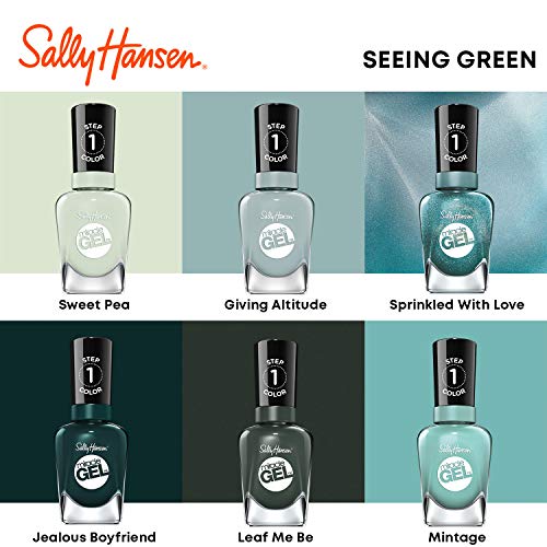 Sally Hansen Miracle Gel Nagellack, 676 Jealous Boyfriend, dunkles Grün, 15 g – Bild 7