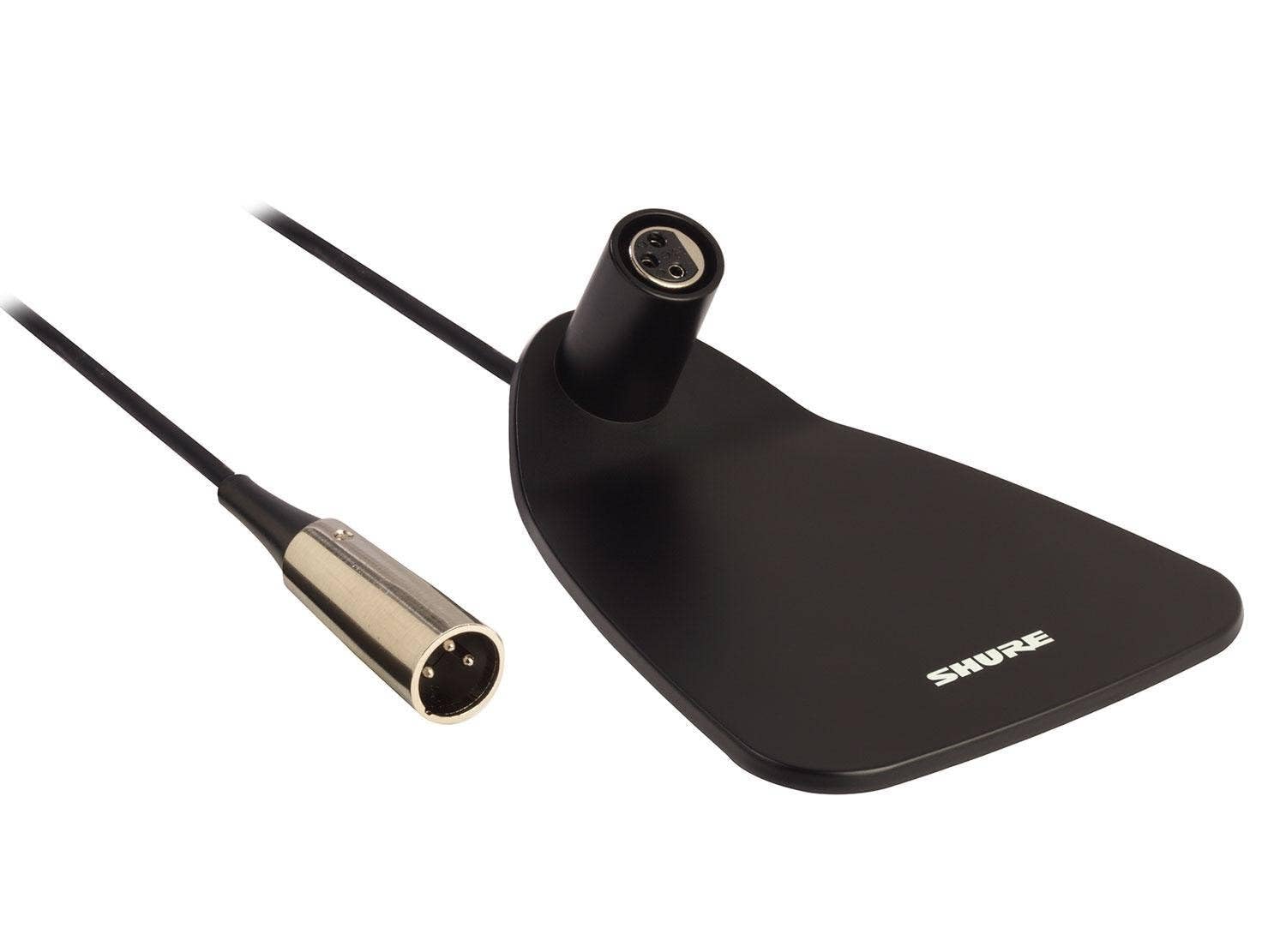 Shure Centraverse CVD Desktop Base for 12" and 18" Gooseneck Microphones - Black, with Attached 12' XLR Cable XLR (CVD-B)