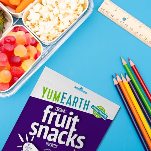Image of YumEarth Organic Fruit Snacks, 5oz. (Pack of 6), Allergy Friendly, Gluten Free, Non-GMO, Vegan, No Artificial Flavors or Dyes,5 Ounce (Pack of 6)