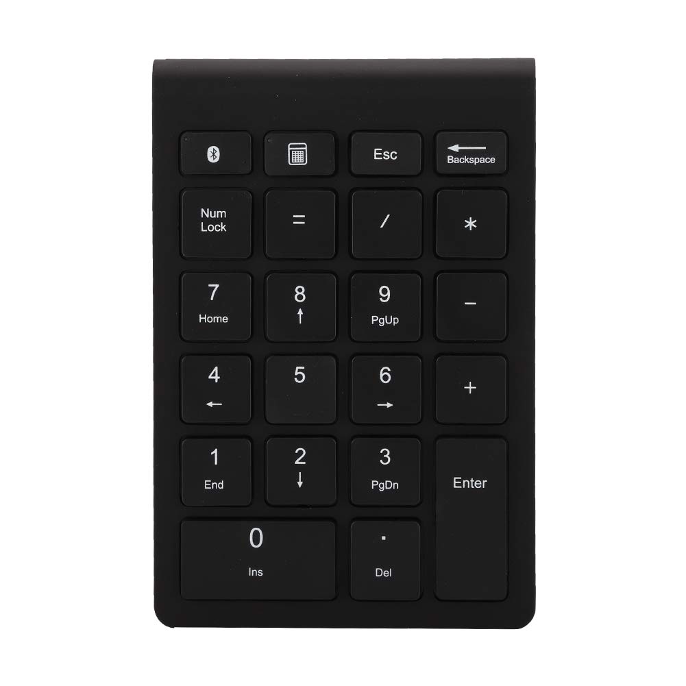 Sanpyl 22 Keys Numeric Keypad, Bluetooth Mini Keyboard, Portable Mini Financial Accounting Rechargeable Number Pad, for Laptop Desktop, PC(Black)