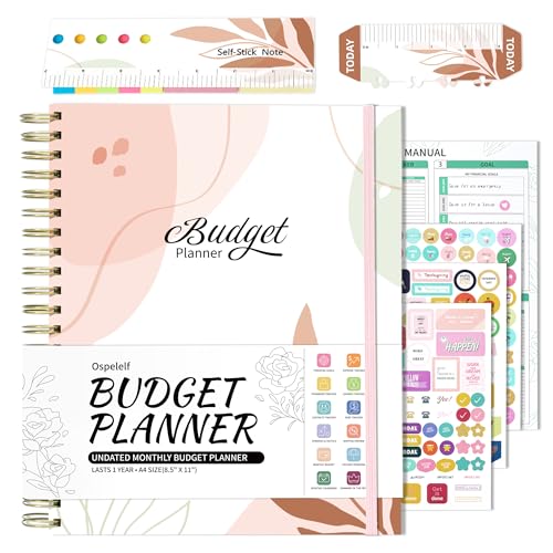 Ospelelf Budget Planner - Monthly Budget Book with Expense...