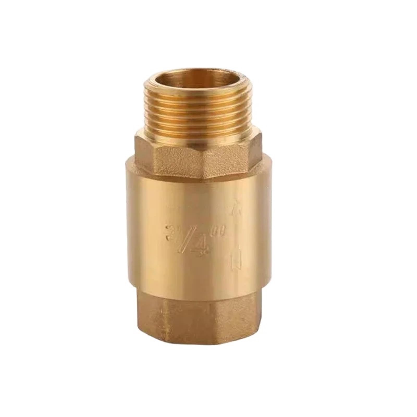 1/2" 3/4" 1" Brass Vertical Lift Spring Check Valve 1-Way Non-Return Valve(BSP3I4 Female-Male)