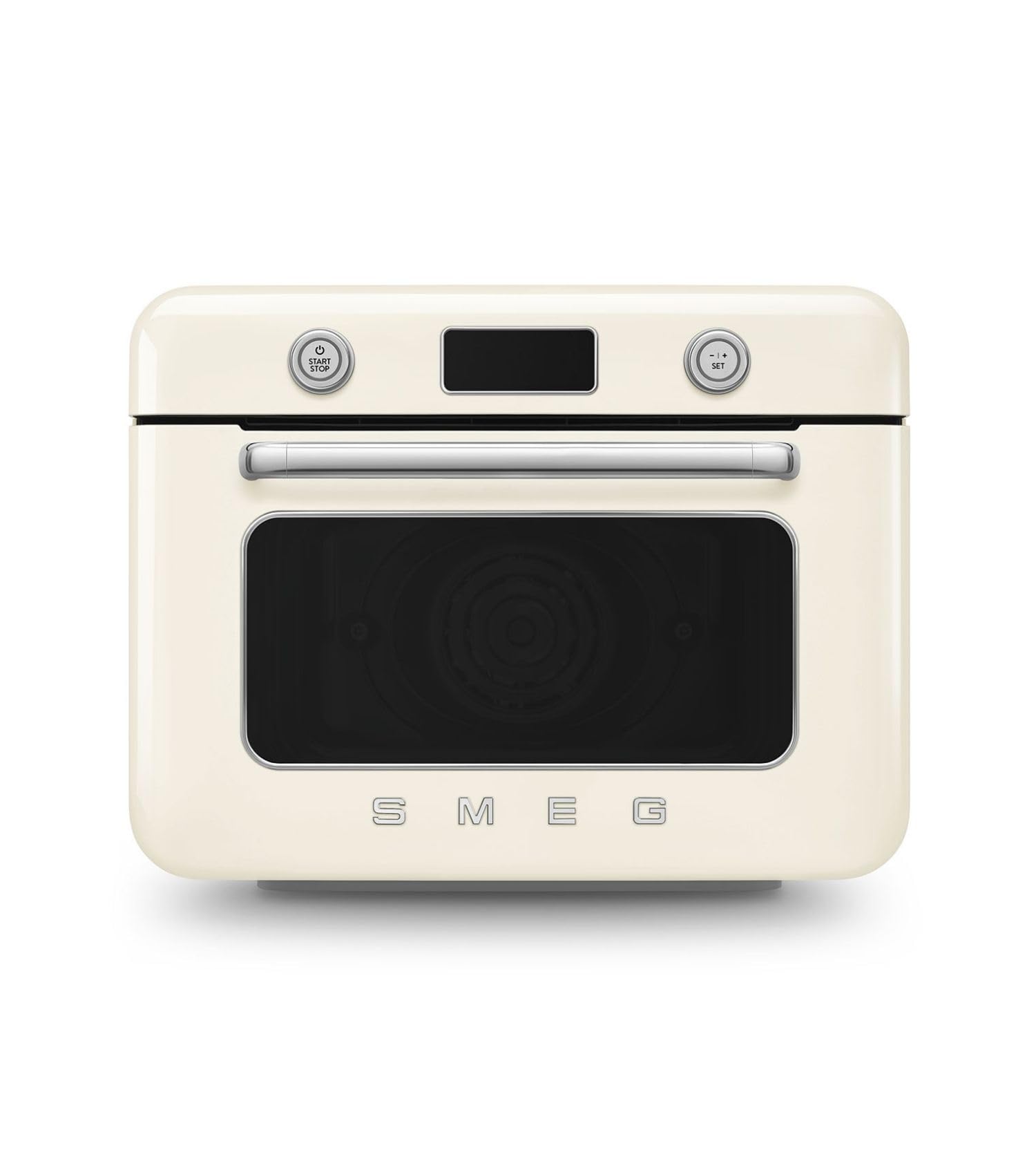 Smeg, Forno Combinato a Vapore da Appoggio COF01CREU, 10 Funzioni di Cottura, 33 Ricette Automatiche, Serbataio Estraibile, Cottura a Vapore, Funzione Decalcificazione, Potenza 1800W, Crema