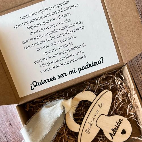 Momkoru | Presente Personalizado para Madrinha ou Padrinho, queres ser meu padrinho de batismo, queres ser minha madrinha, ideia para pedir ser padrinho, proposta original de madrinha feita à mão em