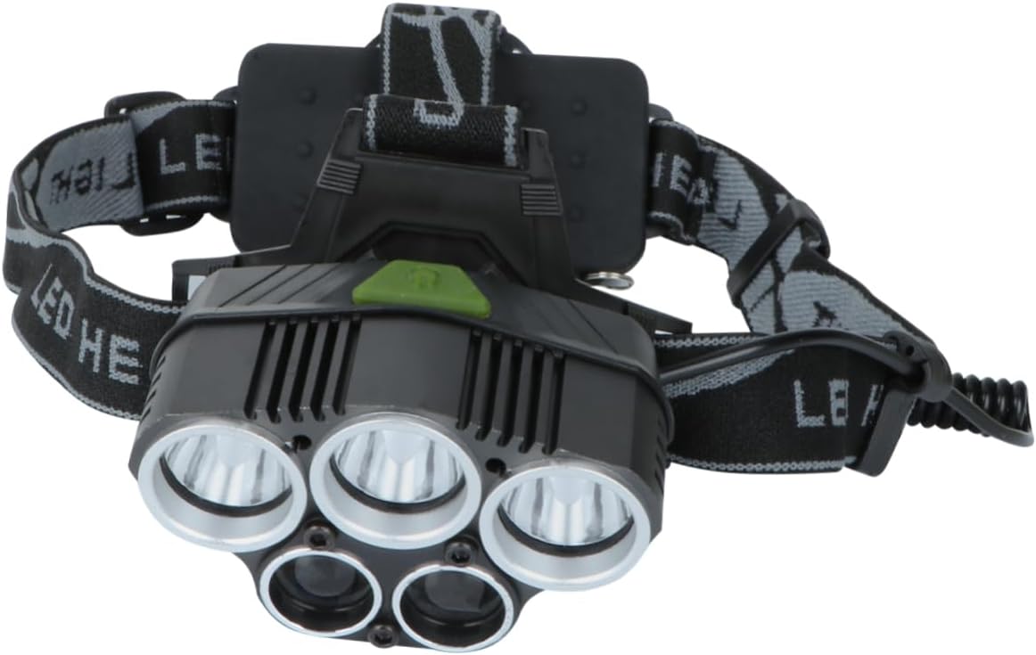SUPVOX Rechargeable Headlamp LED Torch with White Lights Aluminum Alloy Outdoor Running Camping Hiking Walking Lamp No Battery Included Shockproof Comfortable Nylon Strap