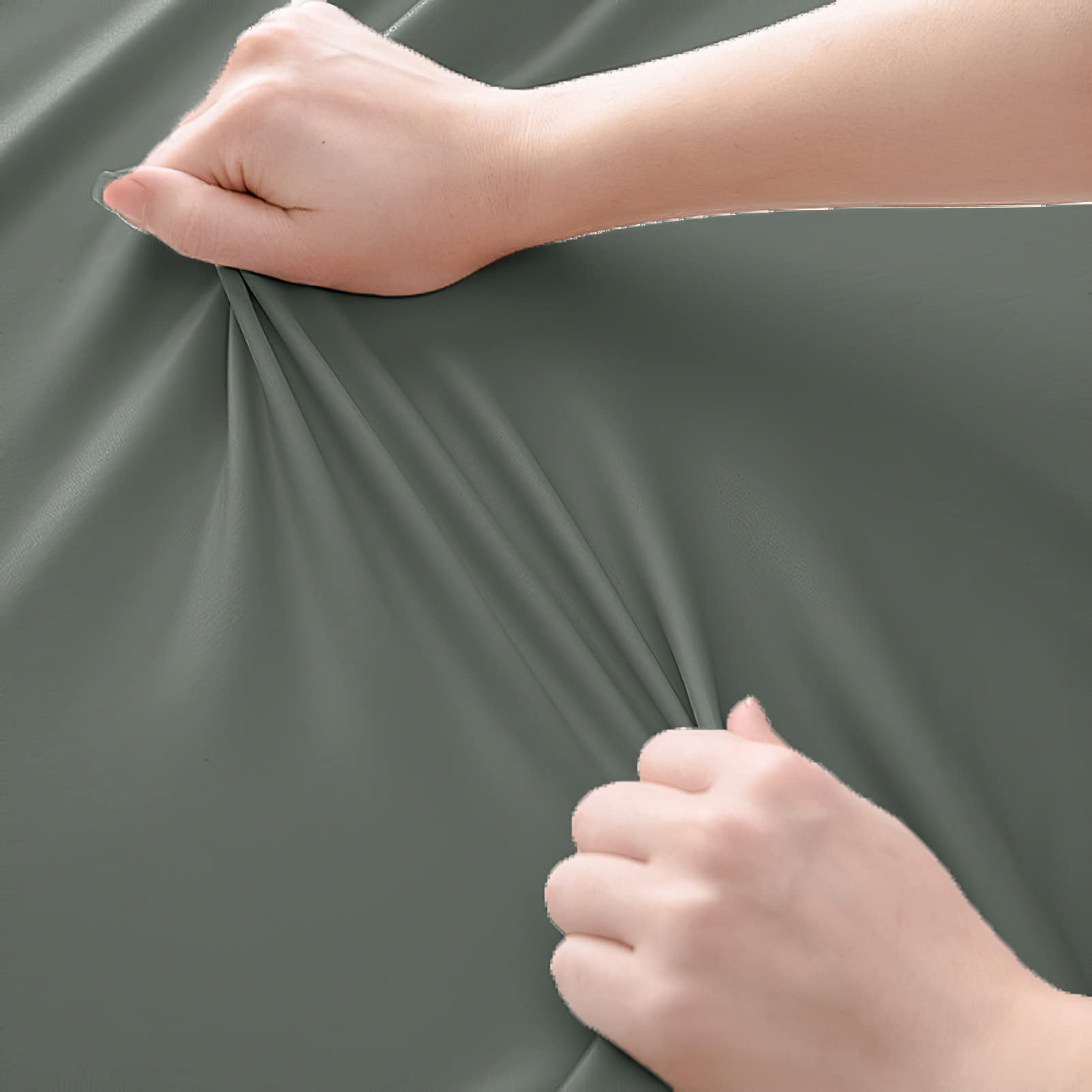 rismart Elastic Tablecloth Pu Leather Rectangular Waterproof Oil-Proof Table Cover Cloth Deep Green,90 x 150 cm - Image 4