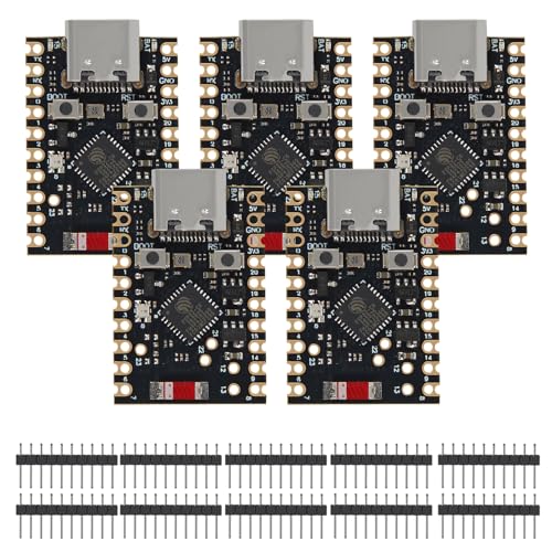 5pcs ESP32-C6 Development Board Microcontroller Programming Learning Controller Core Board ESP32-C6FH4 4MB Flash WiFi Bluetooth Module ESP32 C6 Super mini for Arduino