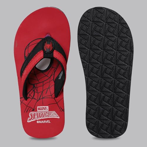 Image of Kidsville Official Marvel Comics Spiderman Printed Kids Boys Flip-Flop | Soft, Non-Slip, Indoor, Outdoor, House Slipper, Comfortable & Durable Footwear for Children