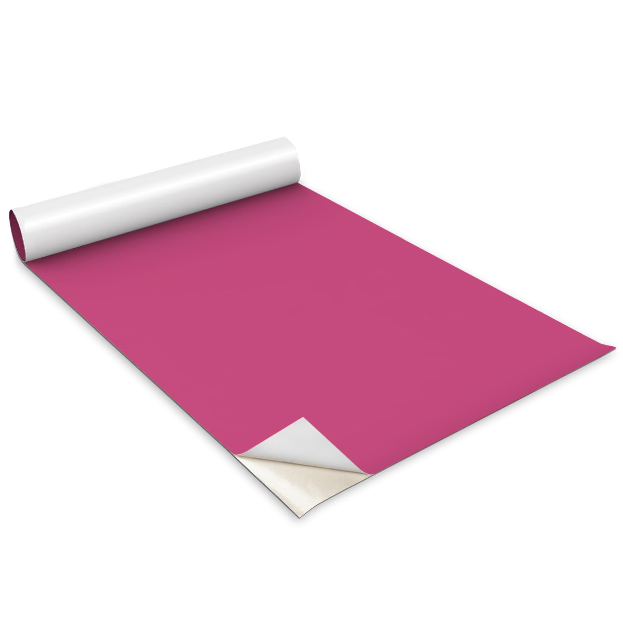 Papel Pintado Adhesivo Rosa Oscuro 100x50 cm Wallfluent para Armario y Cocina