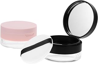 Ipetboom 2 cajas de polvo sueltas con espejo,...