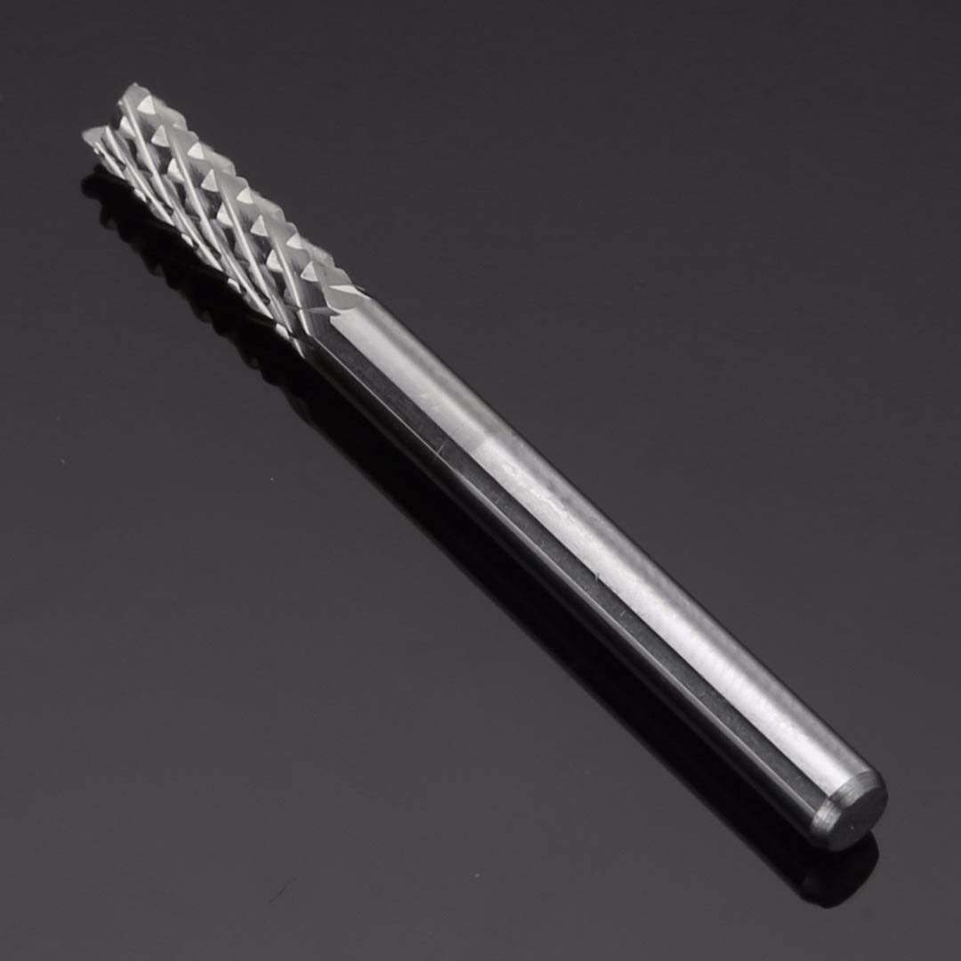 Brocas de corte de fresa de extremo, broca de grabado, 10 piezas Juego de fresas de extremo de carburo cementado de 1/8" Brocas CNC rotativas de cortador de grabado de PCB de 0,8-3,175 mm