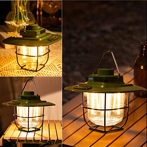Lampe de camping LED rechargeable variable et lanterne étanche pour panne