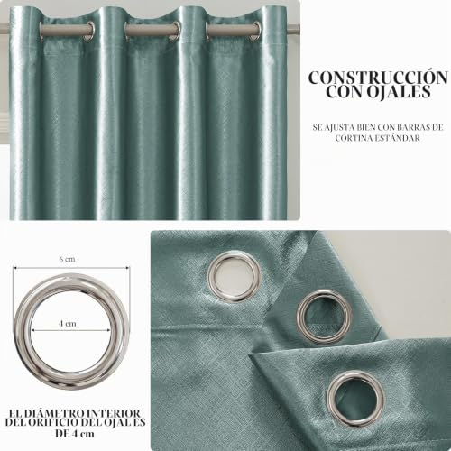Cortinas dormitorio opacas 140x240 con aislamiento termico y proteccion acustica 7