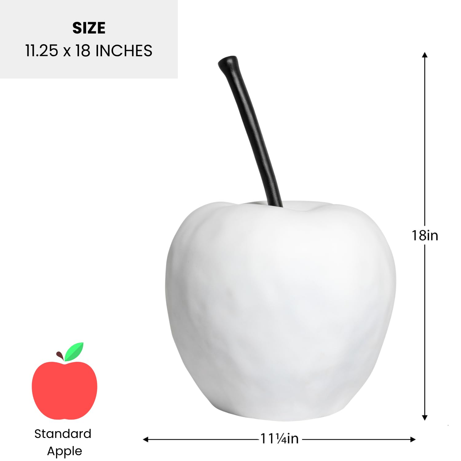 Torre & Tagus 18 Inch Large Apple Decor for Table Centerpiece - XL