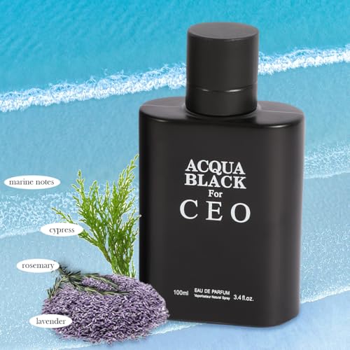 Acqua Black For Ceo Spray Cologne - Eau De Parfum for Men - 3.4 fl.oz