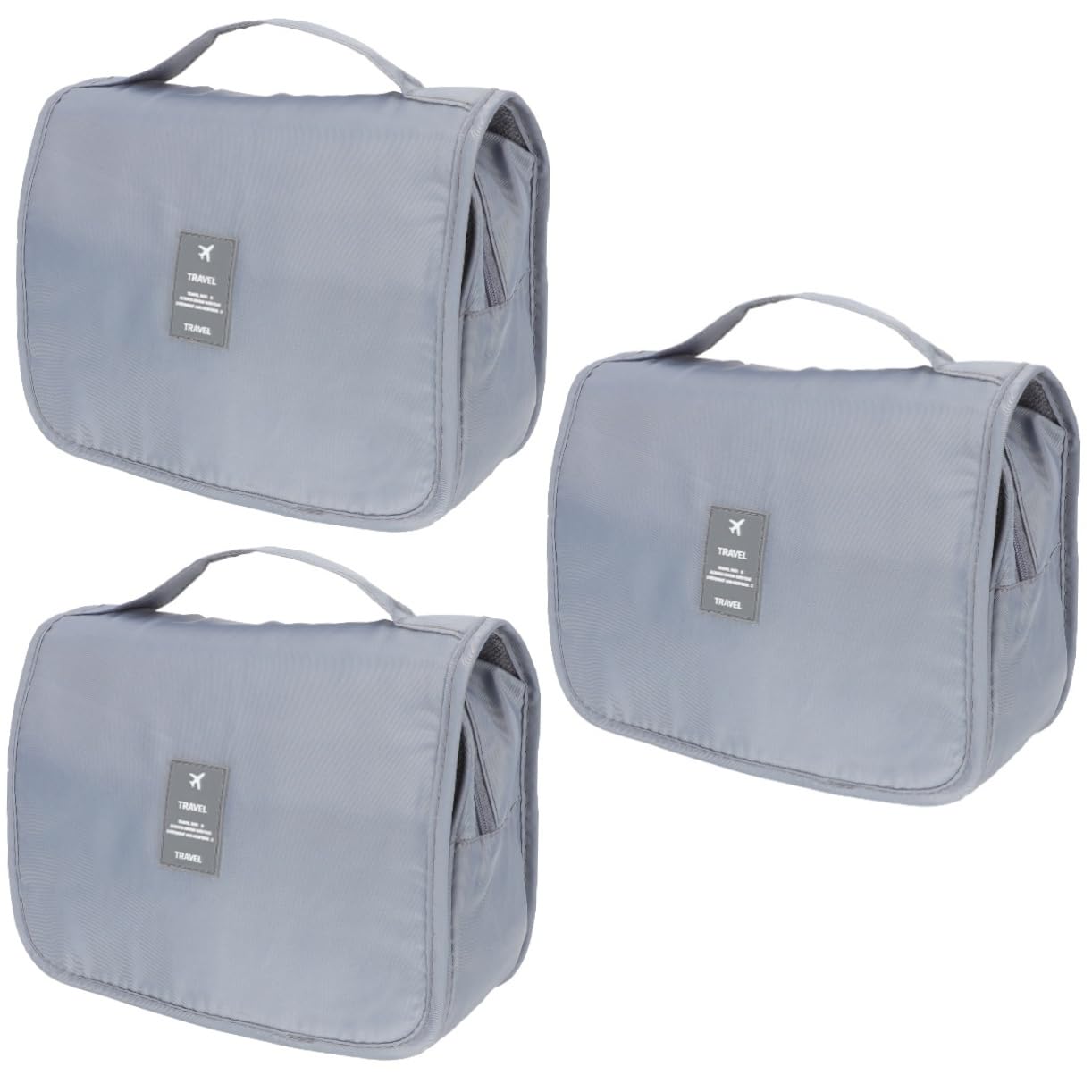 Ipetboom 3piezas Bolsa De Aseo Portátil Gancho Neceser De Viaje Multiusos para Cosméticos y Artículos De Higiene Gran Capacidad y Diseño Compacto