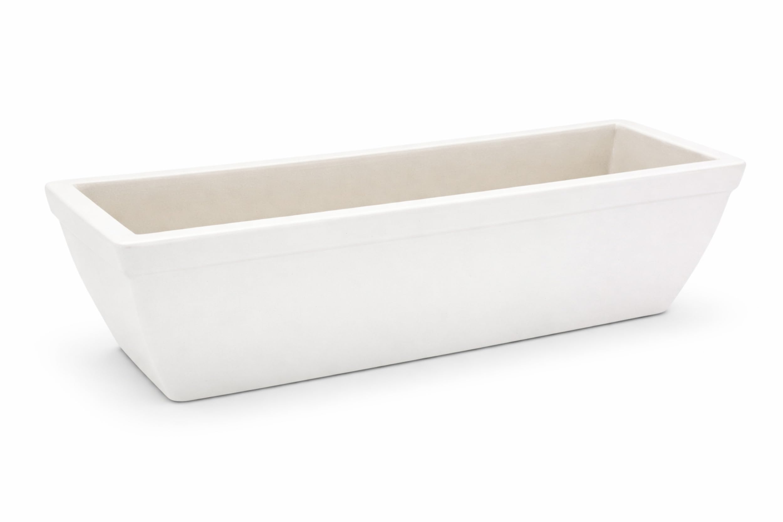 Jardinière de balcon céramique grès blanc mat pour sublimer votre terrasse moderne