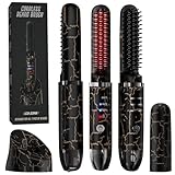 Beard Straightener for Men, Cordless Beard Heated Brush and Hair Straightener Hot Comb with 3 Temp Settings, Anti-Scald, Ionic Technology for Home Travel