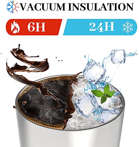 Caneca térmica iwo com tampa e canuto Cerveja gelada ate 8 horas (900 ML/30 OZ, prata)