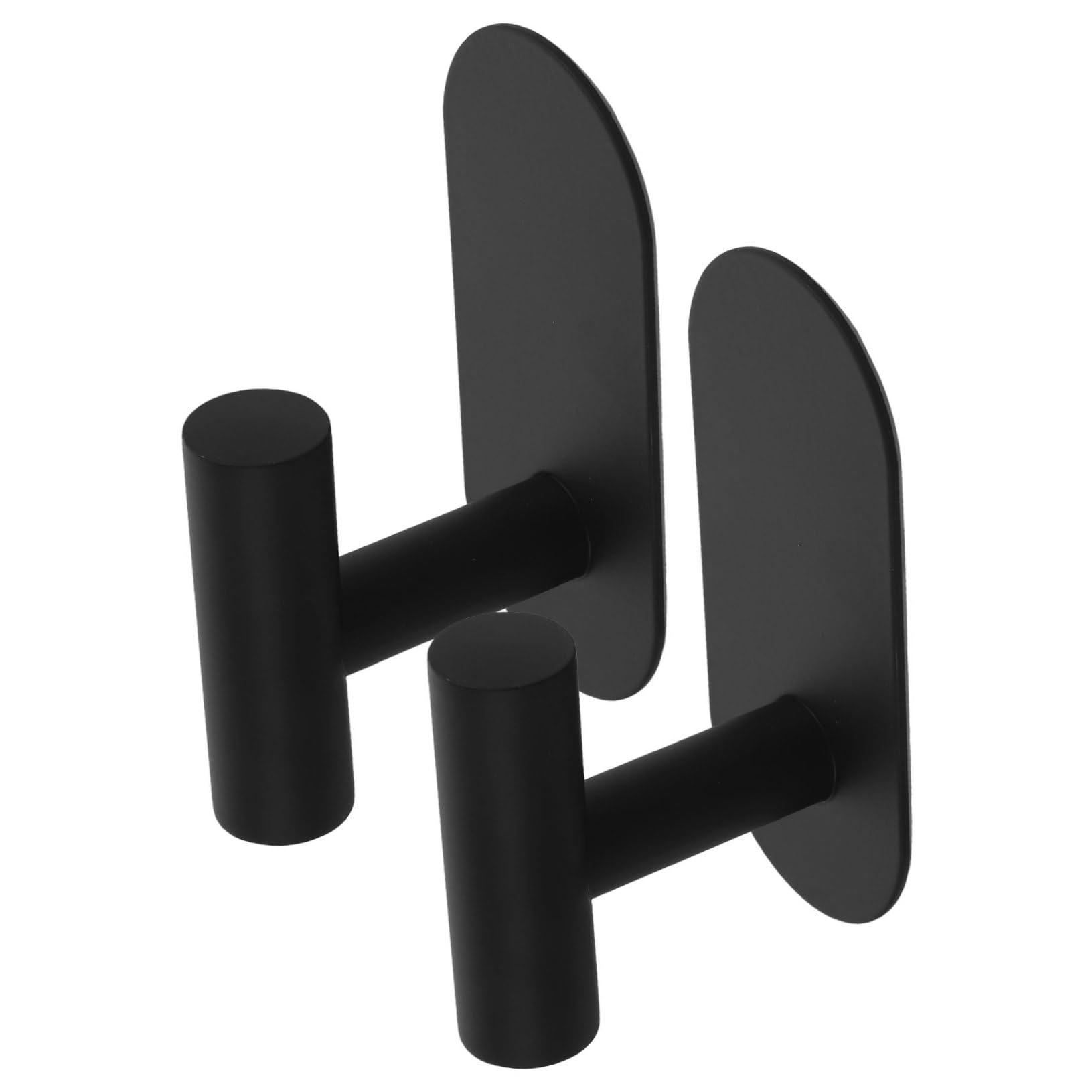 POPETPOP Gancho Adhesivo De Acero Inoxidable Mate Gancho Pegajoso Percha Colgante Soporte De Pared Con Gancho Para Toallas Ganchos Para Toallas Black 2 Piezas X 4